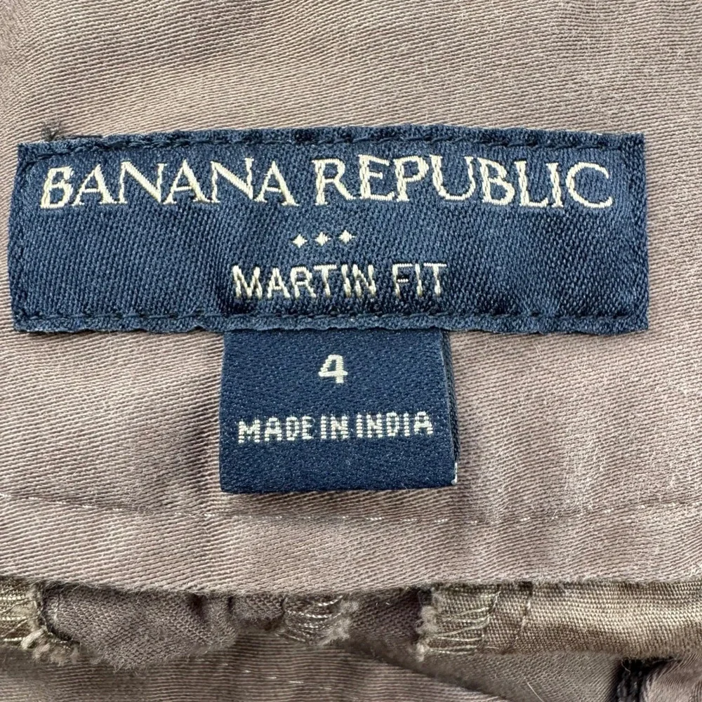 Banana Republic Martin Fit Shorts Women 4 Brown Cotton Chino Preppy Y2K Mallcore